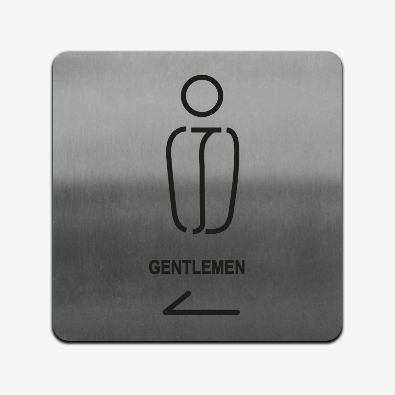 Gentleman WC - Stainless Steel Sign Bathroom Signs square Bsign