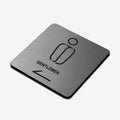 Gentleman WC - Stainless Steel Sign Bathroom Signs square Bsign - Photo #2