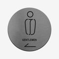 Gentleman WC - Stainless Steel Sign Bathroom Signs circle Bsign - Photo #3