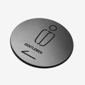 Gentleman WC - Stainless Steel Sign Bathroom Signs circle Bsign - Photo #4