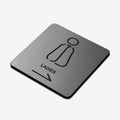 Ladies WC - Stainless Steel Sign Bathroom Signs square Bsign - Photo #2