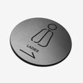 Ladies WC - Stainless Steel Sign Bathroom Signs circle Bsign - Photo #4