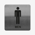 Man WC - Stainless Steel Sign Bathroom Signs square Bsign - Photo #1