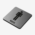 Man WC - Stainless Steel Sign Bathroom Signs square Bsign - Photo #2