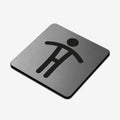Man Restroom - Stainless Steel Sign Bathroom Signs square Bsign - Photo #2