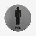 Man WC - Stainless Steel Sign Bathroom Signs circle Bsign - Photo #3