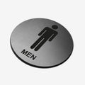 Man WC - Stainless Steel Sign Bathroom Signs circle Bsign - Photo #4