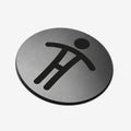 Man Restroom - Stainless Steel Sign Bathroom Signs circle Bsign - Photo #4