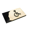 Restroom Wheelchairs Sign Bathroom Signs Natural wood Bsign - Photo #5