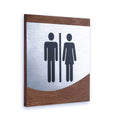 Steel All Gender Sign for Restroom Bathroom Signs Indian Rosewood Bsign - Photo #4