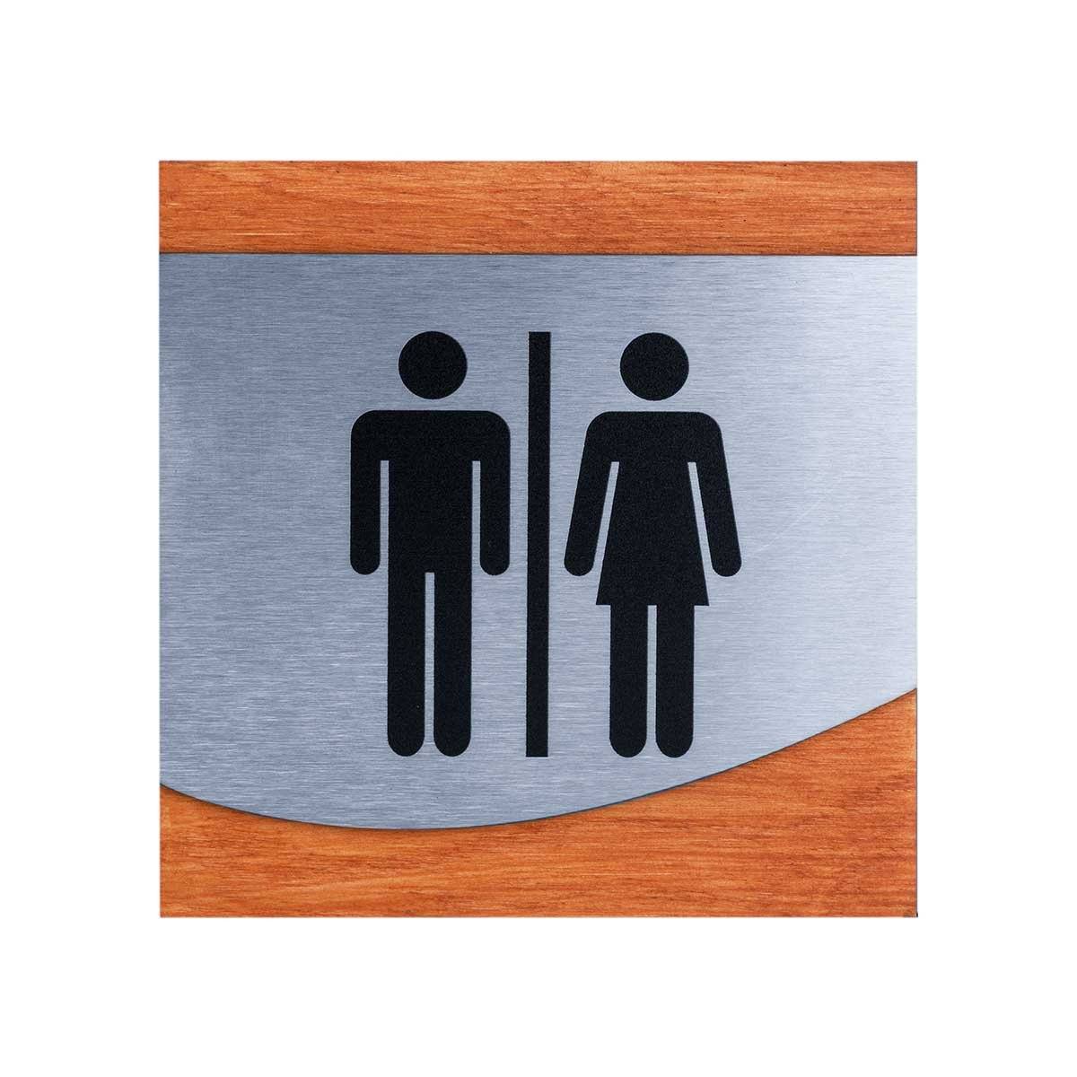 Steel All Gender Sign for Restroom Bathroom Signs Walhunt Bsign