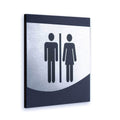 Steel All Gender Sign for Restroom Bathroom Signs Anthracite Gray Bsign - Photo #1