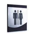 Steel All Gender Sign for Restroom Bathroom Signs Dark Wenge Bsign - Photo #5