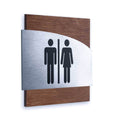 Steel Restrooms Signs Men & Women Bathroom Signs Indian Rosewood Bsign - Photo #5