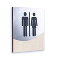 Steel All Gender Bathrooms Signs Bathroom Signs Natural wood Bsign - Photo #6