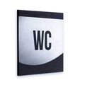 Steel All Gender WC Door Signs Bathroom Signs Anthracite Gray Bsign - Photo #1