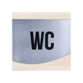 Steel All Gender WC Door Signs Bathroom Signs Natural wood Bsign - Photo #3