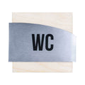 Steel WC Sign of Restroom Bathroom Signs Natural wood Bsign - Photo #3