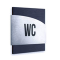 Steel WC Sign of Restroom Bathroom Signs Anthracite Gray Bsign - Photo #5