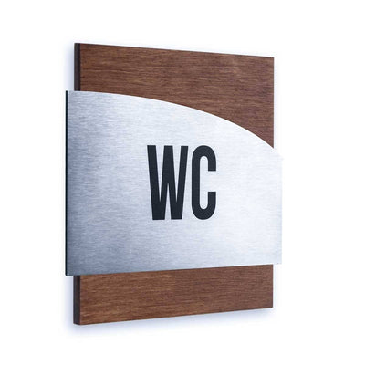 Steel WC Sign of Restroom Bathroom Signs Indian Rosewood Bsign