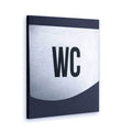 Steel All Gender WC Door Signs Bathroom Signs Anthracite Gray Bsign - Photo #5