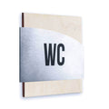 Steel WC Sign of Restroom Bathroom Signs Natural wood Bsign - Photo #4