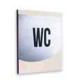 Steel All Gender WC Door Signs Bathroom Signs Natural wood Bsign - Photo #6