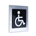 Steel Wheelchair Toilet Bathroom Sign Bathroom Signs black / white pictogram Bsign - Photo #1