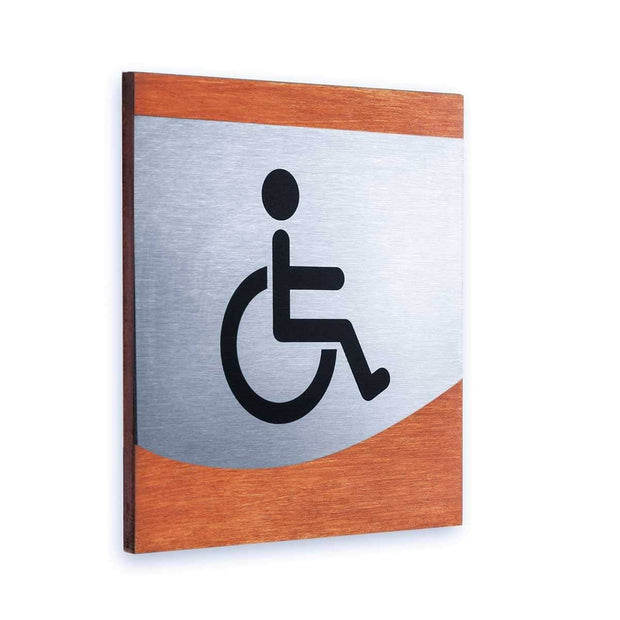 Steel Wheelchair Accessible Restroom Sign Bathroom Signs Walhunt Bsign