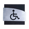 Steel Wheelchairs Wign for Restroom Doors Bathroom Signs Anthracite Gray Bsign - Photo #2