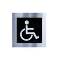 Steel Wheelchair Toilet Bathroom Sign Bathroom Signs black / white pictogram Bsign - Photo #3