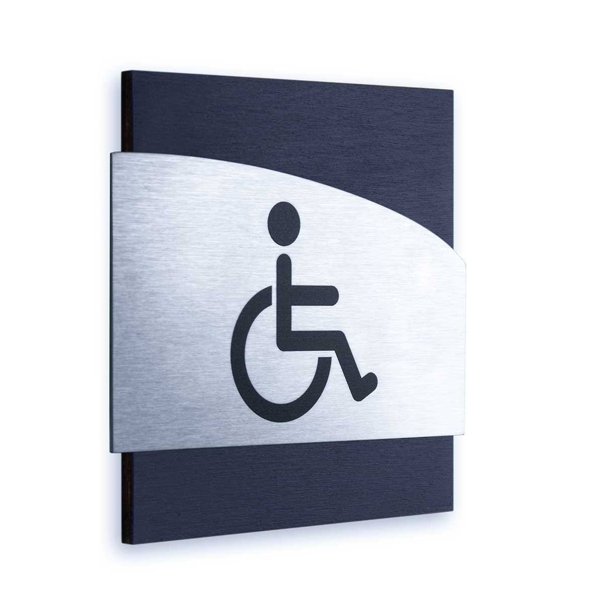 Steel Wheelchairs Wign for Restroom Doors Bathroom Signs Anthracite Gray Bsign