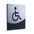 Wheelchair Door Sign for Restrooms Bathroom Signs Dark Wenge Bsign - Photo #5