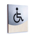 Wheelchair Door Sign for Restrooms Bathroom Signs Natural wood Bsign - Photo #6