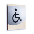 Steel Wheelchair Accessible Restroom Sign Bathroom Signs Natural wood Bsign - Photo #6
