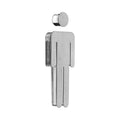 Steel Restroom Sign for Man Bathroom Signs clear acrylic glass and stainless steel Bsign - Photo #1