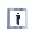 Steel Bathrooms Door Signs for Man white / black pictogram Bsign - Photo #4