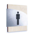Steel Men Restroom Door Signs Bathroom Signs Natural wood Bsign - Photo #7