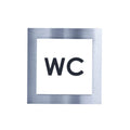 Steel WC Sign for Bathroom Bathroom Signs white / black letters Bsign - Photo #4