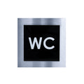 Steel WC Sign for Bathroom Bathroom Signs black / white letters Bsign - Photo #3