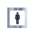 Steel Women Restroom Signs Bathroom Signs white / black pictogram Bsign - Photo #4