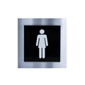Steel Women Restroom Signs Bathroom Signs black / white pictogram Bsign - Photo #3