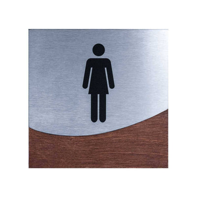 Woman Interior Sign for Restroom Bathroom Signs Indian Rosewood Bsign