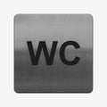 WC Toilet - Stainless Steel Sign Bathroom Signs square Bsign - Photo #1