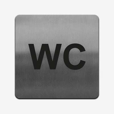 WC Toilet - Stainless Steel Sign Bathroom Signs square Bsign