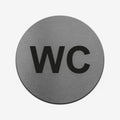 WC Toilet - Stainless Steel Sign Bathroom Signs circle Bsign - Photo #2