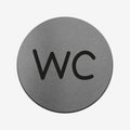WC - Stainless Steel Sign Bathroom Signs circle Bsign - Photo #3