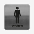 Woman WC - Stainless Steel Sign Bathroom Signs square Bsign - Photo #1