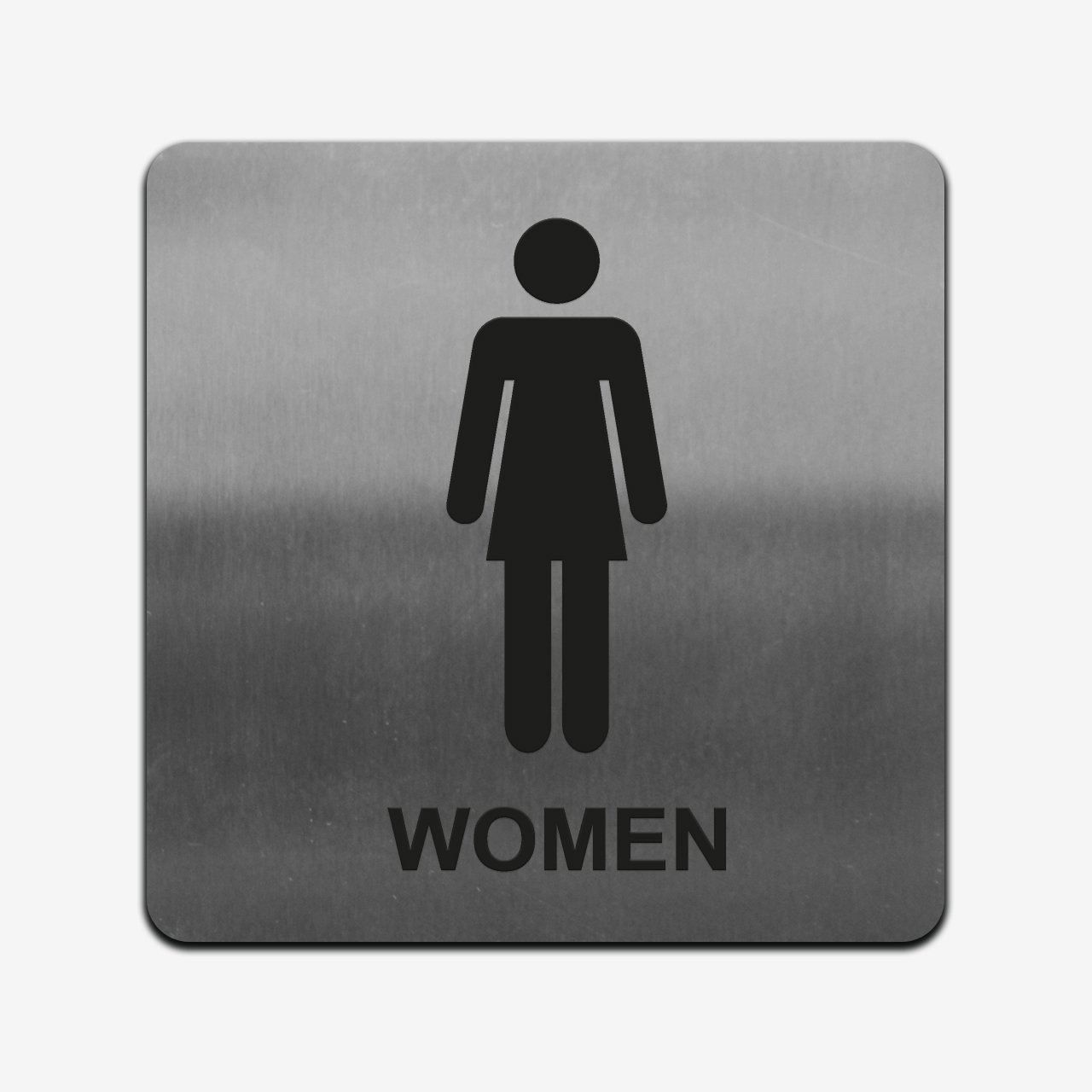 Woman WC - Stainless Steel Sign Bathroom Signs square Bsign