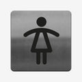 Women Toilet - Stainless Steel Sign Bathroom Signs square Bsign - Photo #1
